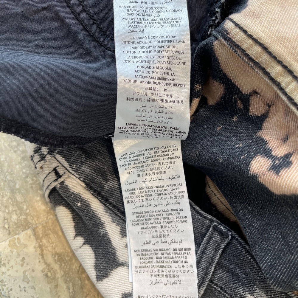 GUCCI WOMAN TIE DYE EMBROIDERED TIGER SKINNY JEANS - Picture 13 of 13